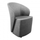 Butaca Lounge Gris Redonda