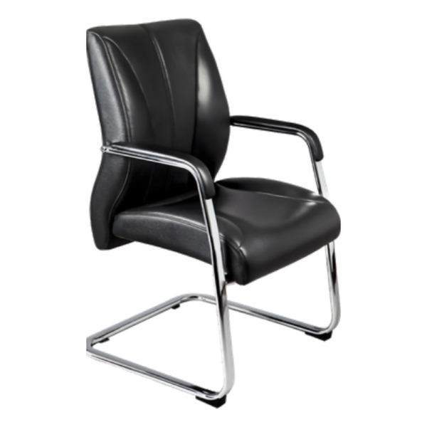 Silla de Visita Piel Negra