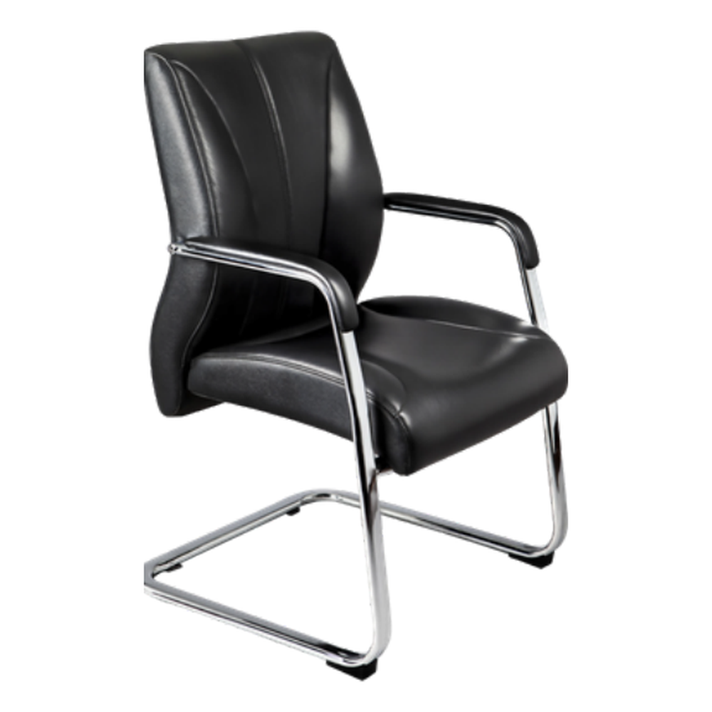 Silla de Visita Piel Negra