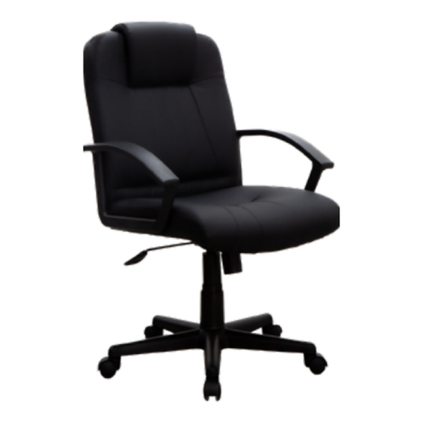 Silla Ejecutiva Acolchada Negra Base Nylon