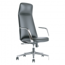 Silla Ejecutiva Alta Gris Plana