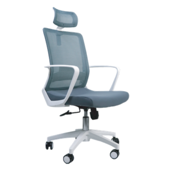 Silla Ejecutiva Azul con Cabecera