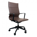 Silla Ejecutiva Café Respaldo Acanalado