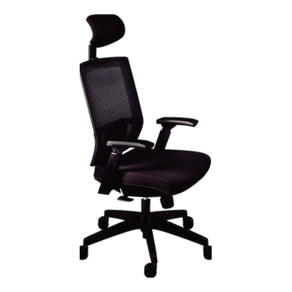 Silla Ejecutiva Ergonómica Negra Cabecera