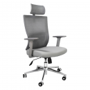 Silla Ejecutiva Gris con Cabecera