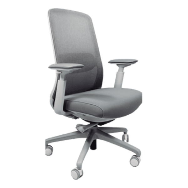 Silla Ejecutiva Gris Respaldo Alto