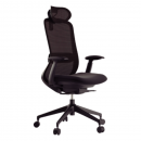 Silla Ejecutiva Malla Café con Cabecera