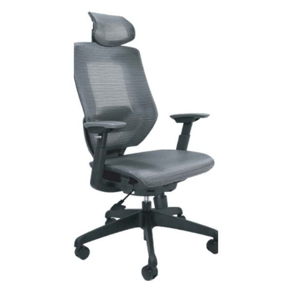 Silla Ejecutiva Malla Gris Cabecera