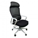 Silla Ejecutiva Malla Negra Base Blanca