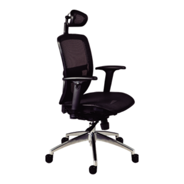 Silla Ejecutiva Malla Negra Cabecera