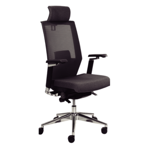 Silla Ejecutiva Negra con Cabecera