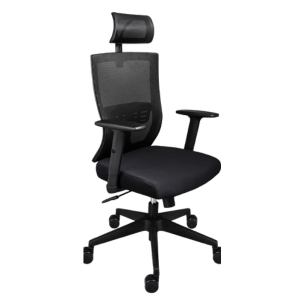 Silla Ejecutiva Negra con Cabecera