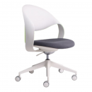 Silla Lounge Blanca con Ruedas