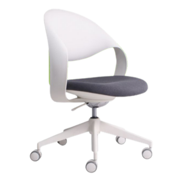 Silla Lounge Blanca con Ruedas