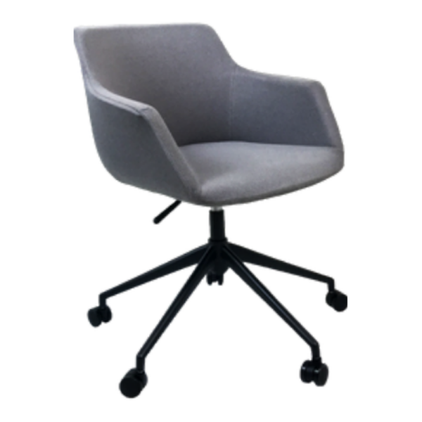 Silla Lounge Gris Giratoria