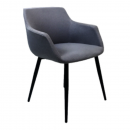 Silla Lounge Gris Patas Negras