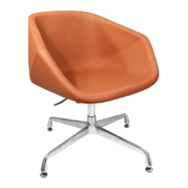 Silla Lounge Naranja Giratoria