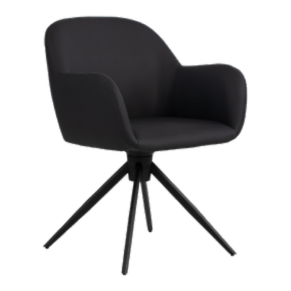 Silla Lounge Negra Giratoria