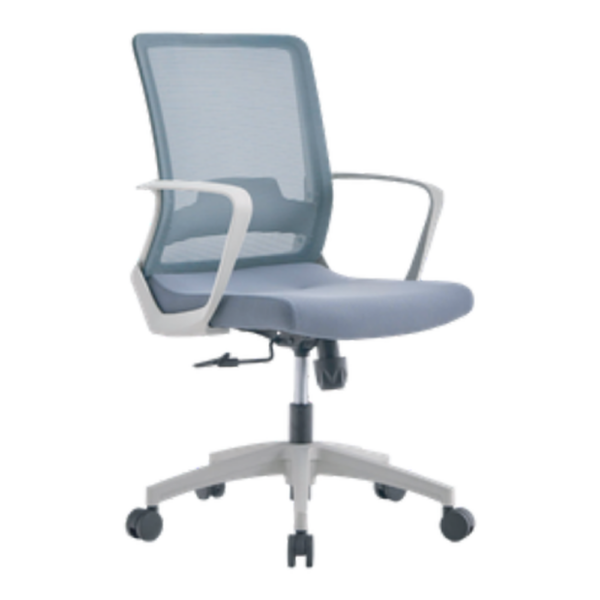 Silla Operativa Azul Base Blanca