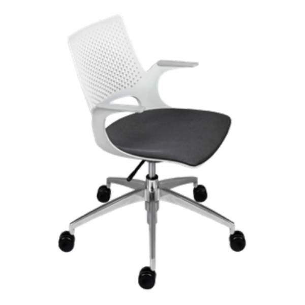 Silla Operativa Blanca Perforada