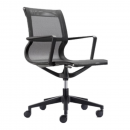 Silla Operativa Malla Gris con Brazos