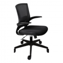 Silla Operativa Malla Negra Curva